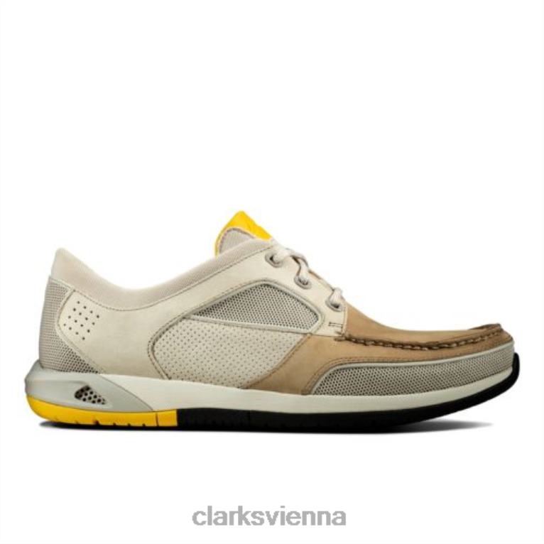 Männer Clarks Ormand Sail Clarks Sand Combi 80BRV4461 Sandkombi