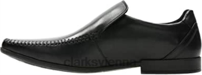 Männer Clarks Schwarze Lederschuhe mit Glementnaht von Clarks 80BRV1333