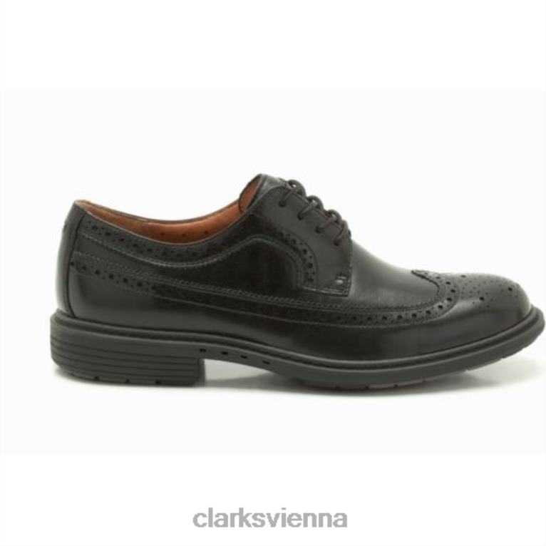 Männer Clarks Unbegrenzte schwarze Clarks 80BRV4502 Schwarz