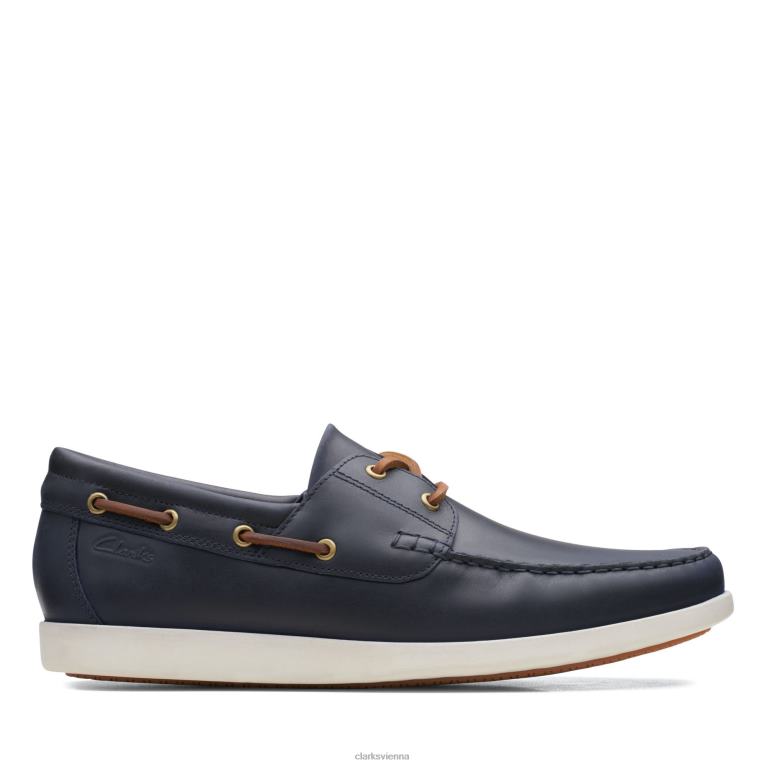 Männer Clarks Ferius Coast dunkelblaue Clarks 80BRV3686 Dunkelblau