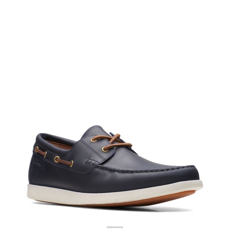 Männer Clarks Ferius Coast dunkelblaue Clarks 80BRV3686 Dunkelblau