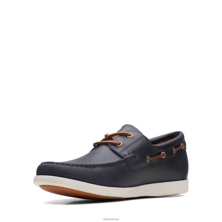 Männer Clarks Ferius Coast dunkelblaue Clarks 80BRV3686 Dunkelblau