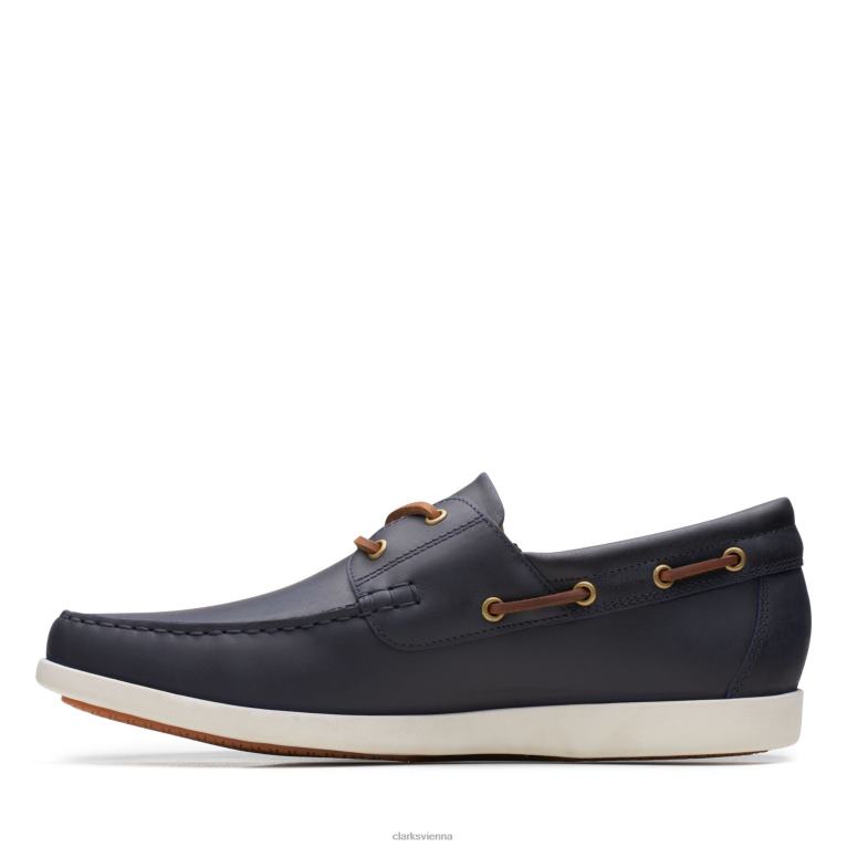 Männer Clarks Ferius Coast dunkelblaue Clarks 80BRV3686 Dunkelblau