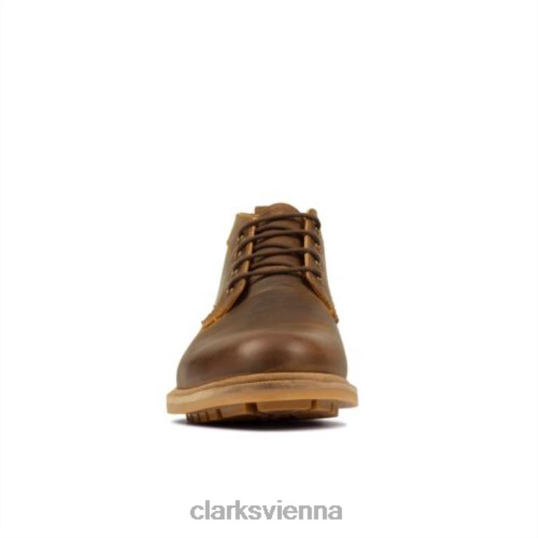 Männer Clarks Bienenwachsleder Clarks Foxwell Mid 80BRV4371 Bienenwachsleder