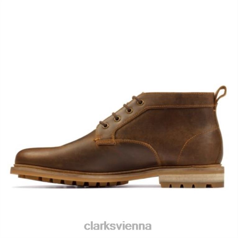 Männer Clarks Bienenwachsleder Clarks Foxwell Mid 80BRV4371 Bienenwachsleder