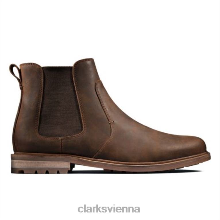 Männer Clarks Bienenwachsleder Foxwell Top Clarks 80BRV4372 Bienenwachsleder