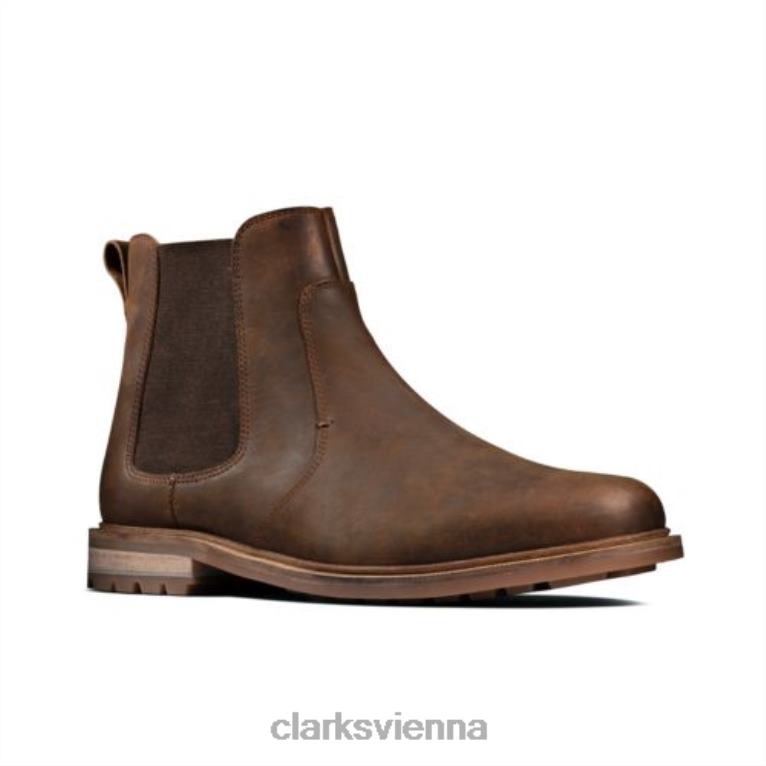 Männer Clarks Bienenwachsleder Foxwell Top Clarks 80BRV4372 Bienenwachsleder