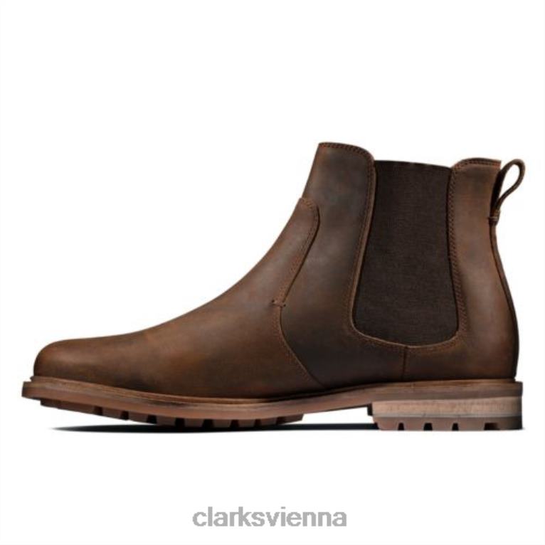 Männer Clarks Bienenwachsleder Foxwell Top Clarks 80BRV4372 Bienenwachsleder