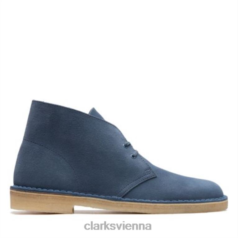 Männer Clarks Clarks blauer Wüstenstiefel 80BRV4377 Blau