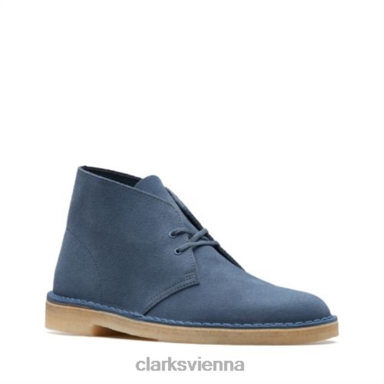 Männer Clarks Clarks blauer Wüstenstiefel 80BRV4377 Blau