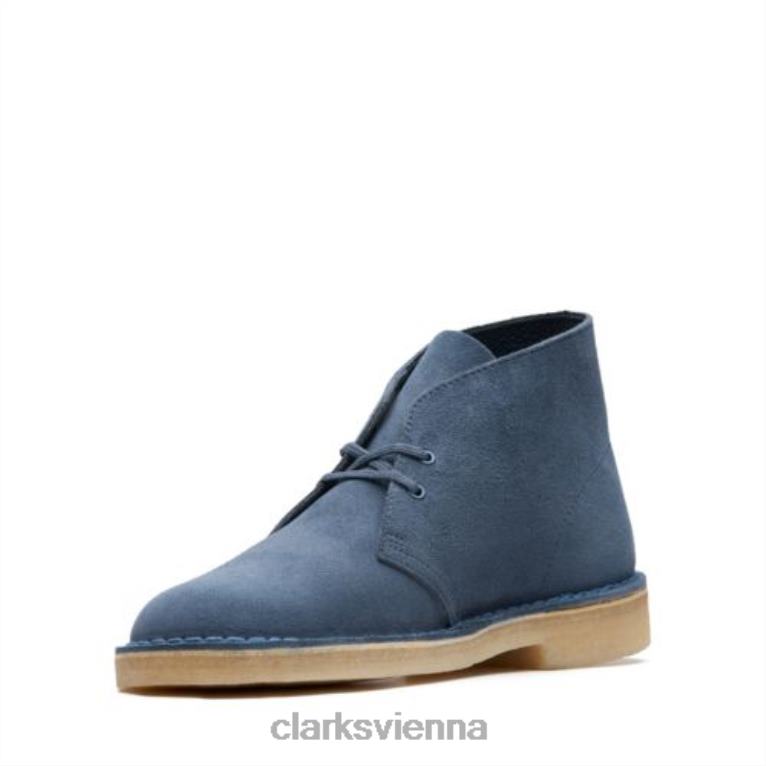 Männer Clarks Clarks blauer Wüstenstiefel 80BRV4377 Blau