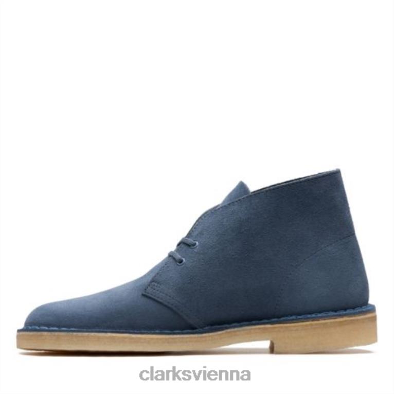 Männer Clarks Clarks blauer Wüstenstiefel 80BRV4377 Blau