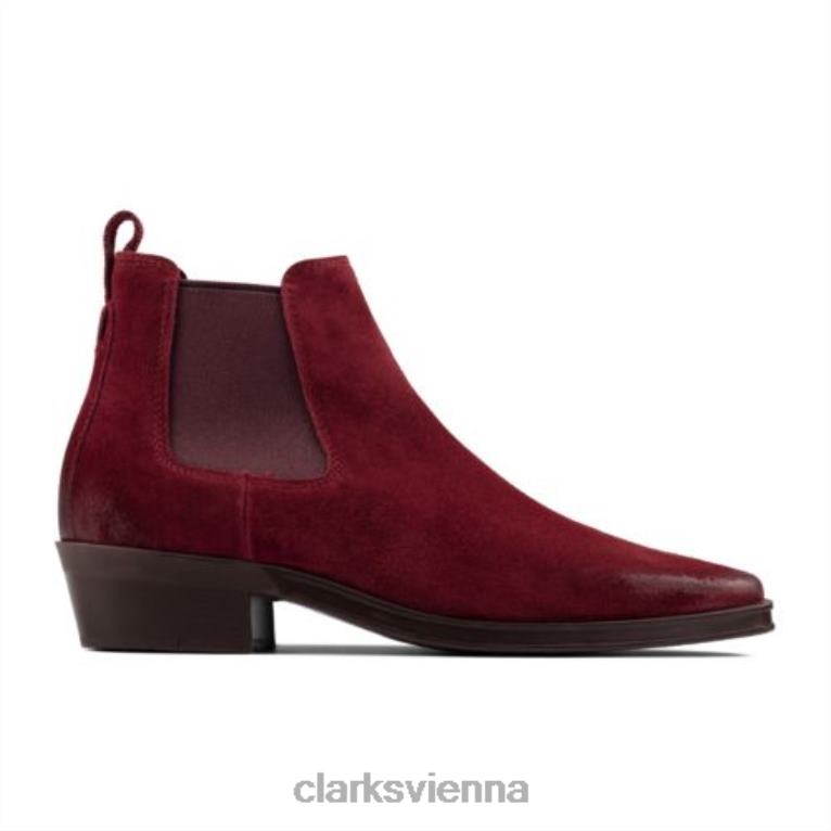 unisex Clarks Alcina Top Clarks Merlot Wildleder 80BRV4205 Merlot-Wildleder