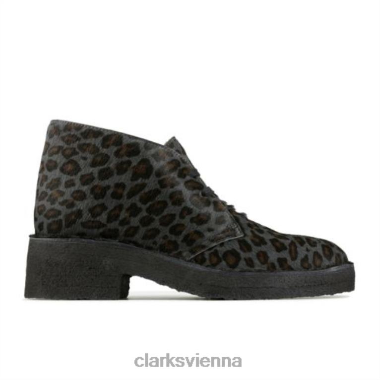 unisex Clarks Clarks Arisa Desert mit Leopardenmuster 80BRV4161 Leopardenmuster