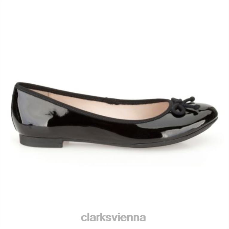 unisex Clarks Clarks Carousel Ride, schwarzes Lackleder 80BRV4082 schwarzes Lackleder