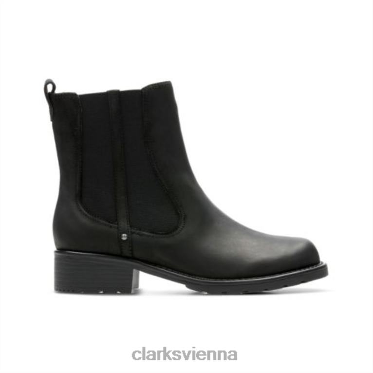 unisex Clarks Clarks Orinoco Club schwarzes Leder 80BRV4114 schwarzes Leder