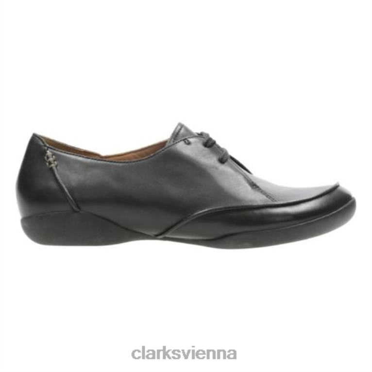 unisex Clarks Clarks schwarzes Leder Felicia Vale 80BRV4065 schwarzes Leder