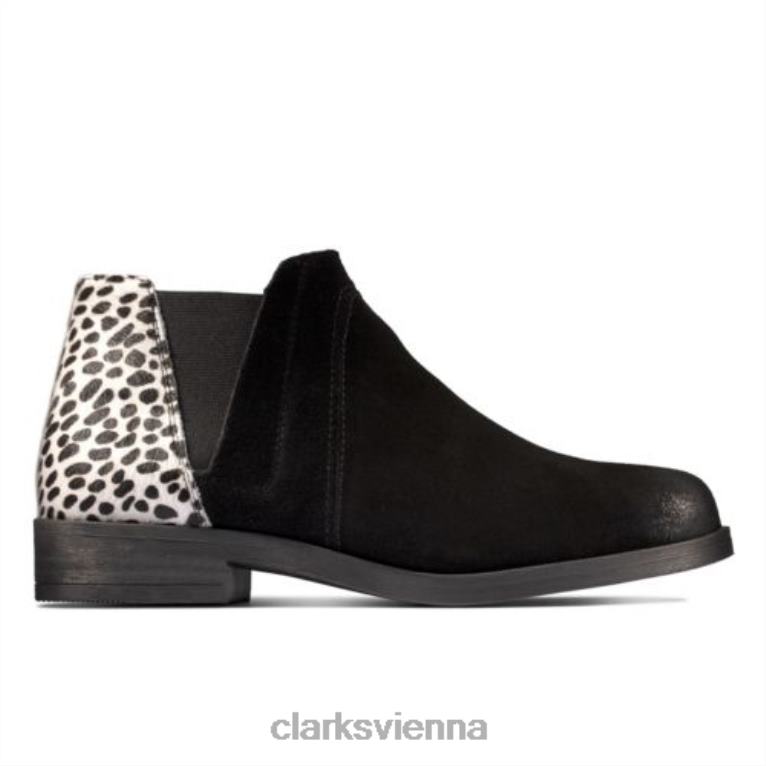 unisex Clarks Demi2 schlug Clarks Black Dalmatian 80BRV4221 schwarzer Dalmatiner