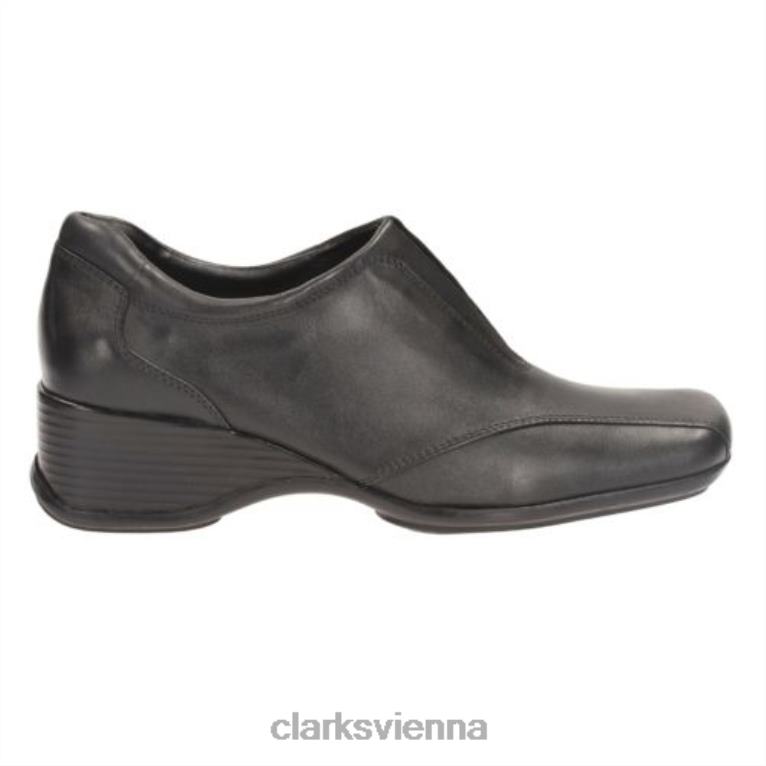 unisex Clarks Eclipse Sun Clarks schwarzes Leder 80BRV4085 schwarzes Leder