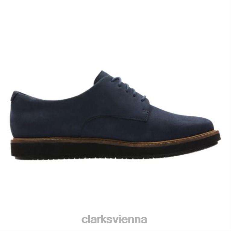 unisex Clarks Glick Darby Clarks Navy 80BRV4053 Marine