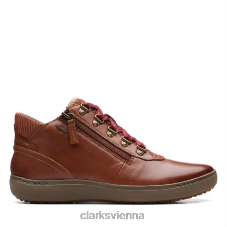 unisex Clarks Nalle mitteldunkelbraunes Leder von Clarks 80BRV4118 dunkelbraunes Leder