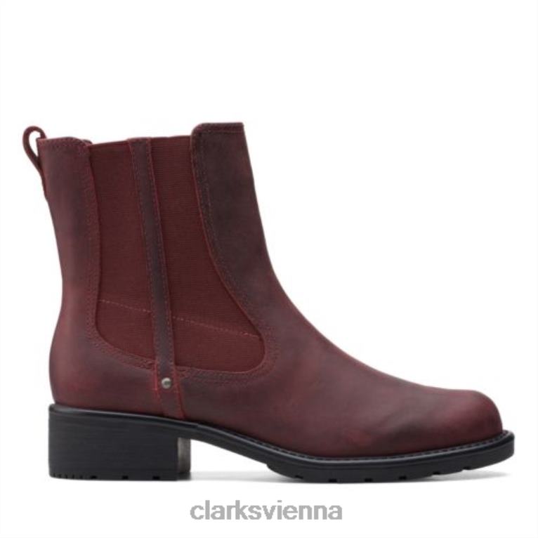 unisex Clarks Orinoco Club Merlot Leder Clarks 80BRV4206 Merlot-Leder