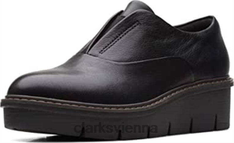 unisex Clarks Clarks Airabell Sky schwarzes Leder 80BRV98 schwarzes Leder