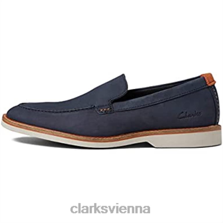 unisex Clarks Clarks Atticuslt Edge Marine Nubuk 80BRV746 marineblaues Nubuk