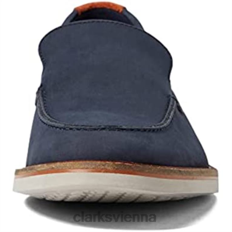 unisex Clarks Clarks Atticuslt Edge Marine Nubuk 80BRV746 marineblaues Nubuk