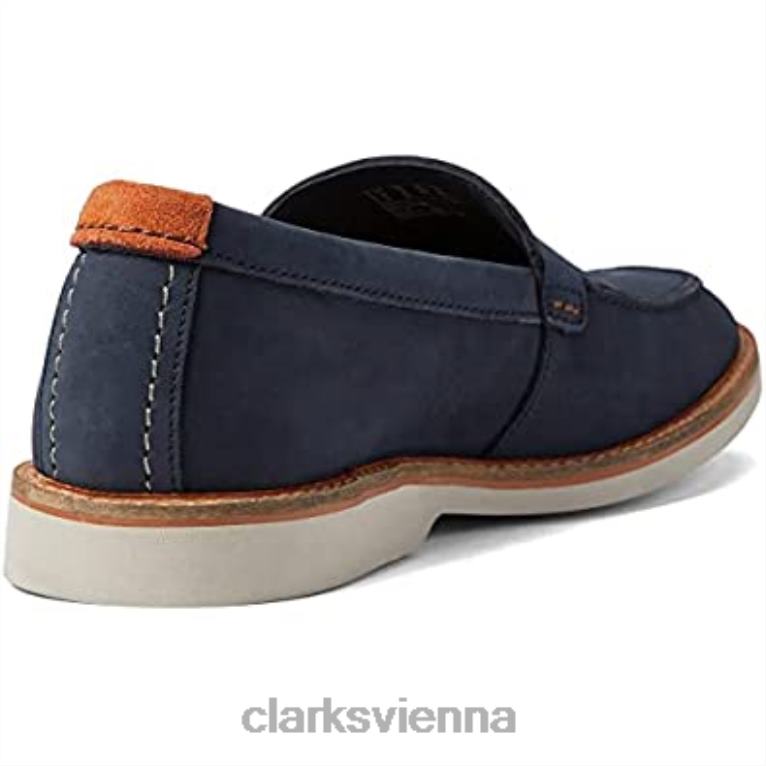 unisex Clarks Clarks Atticuslt Edge Marine Nubuk 80BRV746 marineblaues Nubuk