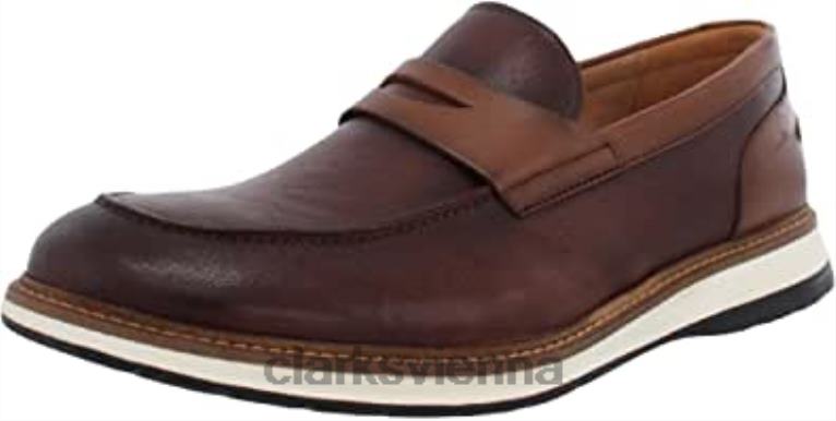 unisex Clarks Clarks Chantry Pen NY Tan Leder 80BRV210 braunes Leder