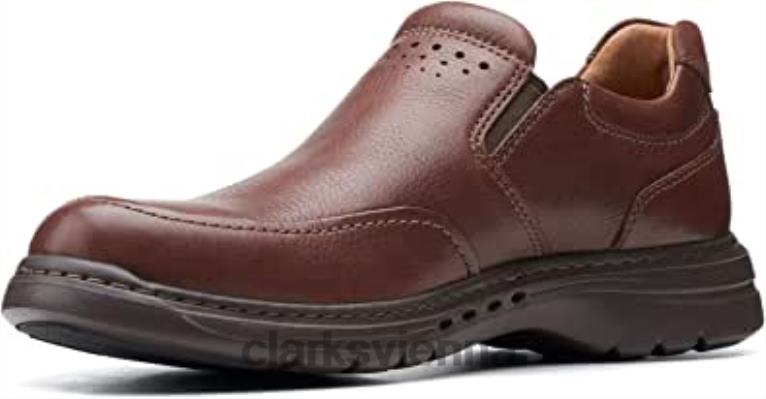 unisex Clarks Clarks Un Brawley Step Mahogany-Leder 80BRV290 Mahagonileder