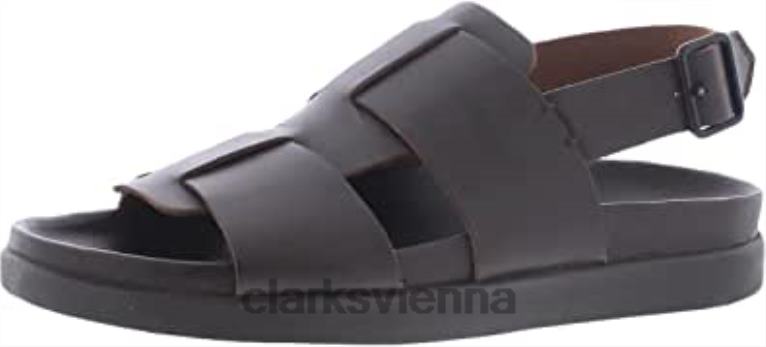 unisex Clarks Clarks dunkelbraunes Leder-Sunder-Armband 80BRV209 dunkelbraunes Leder