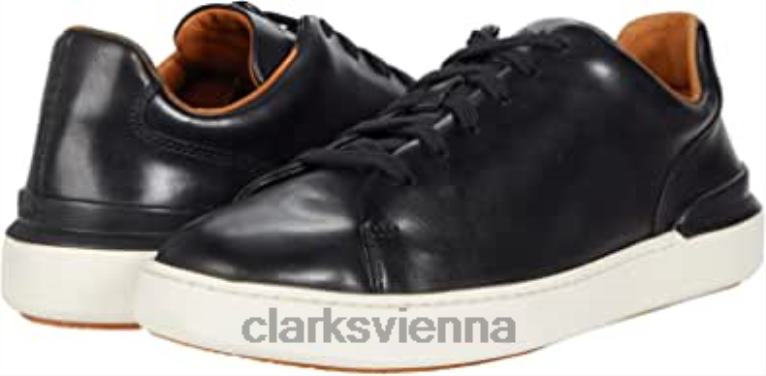 unisex Clarks Court Lite Lace Clarks Schwarz 80BRV1751 schwarzes Leder