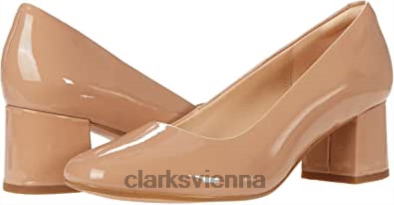 unisex Clarks Praline Patent Clarks Sheer 55 Court 80BRV683 Pralinenpatent