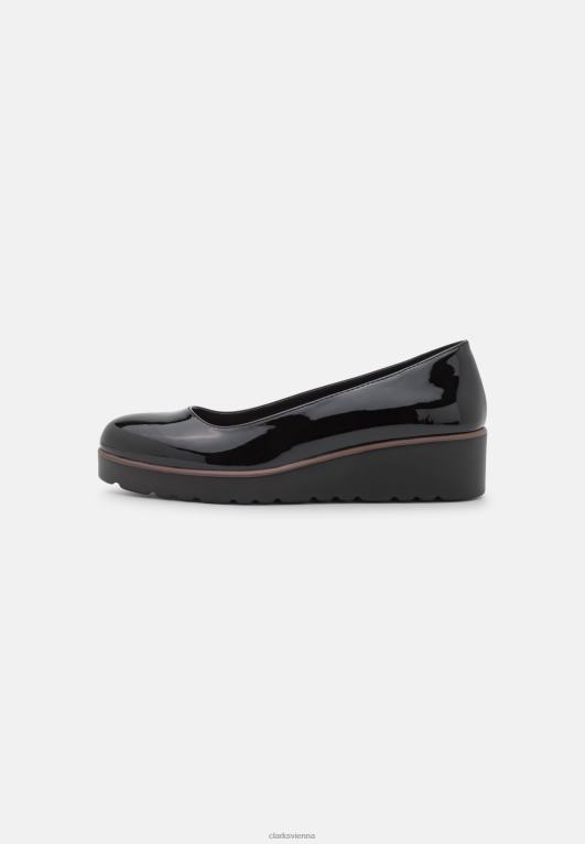 unisex Clarks Schwarze Plateau-Absätze von Clarks 80BRV6988 Schwarz