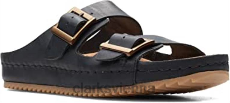 unisex Clarks Brookleigh Sun Ledersandalen schwarz von Clarks 80BRV446