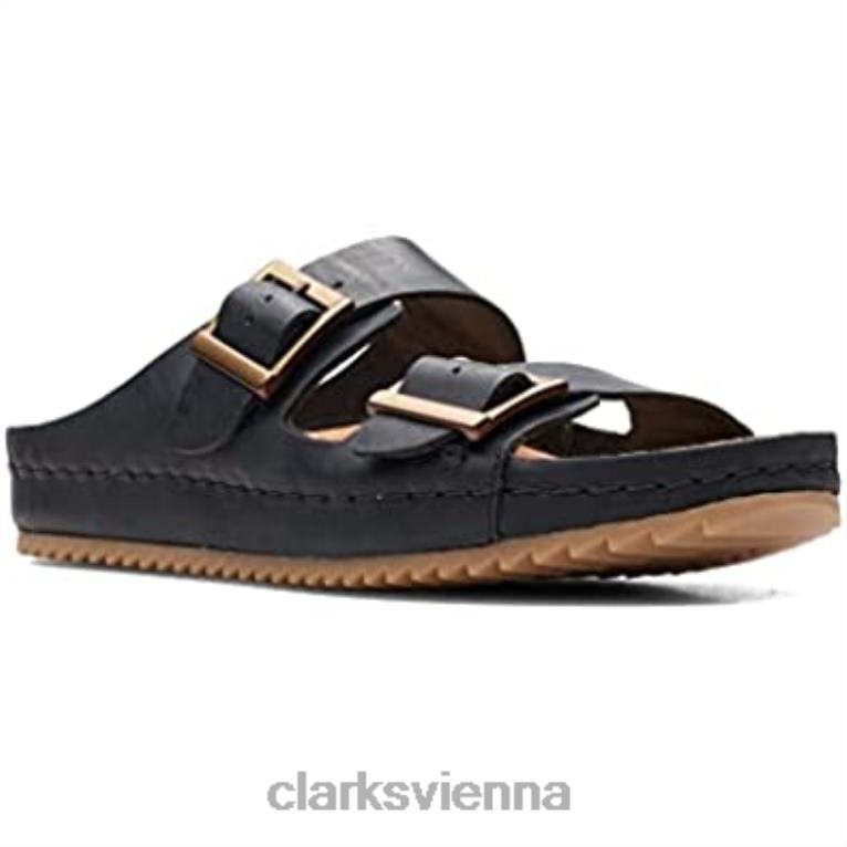 unisex Clarks Brookleigh Sun Ledersandalen schwarz von Clarks 80BRV446