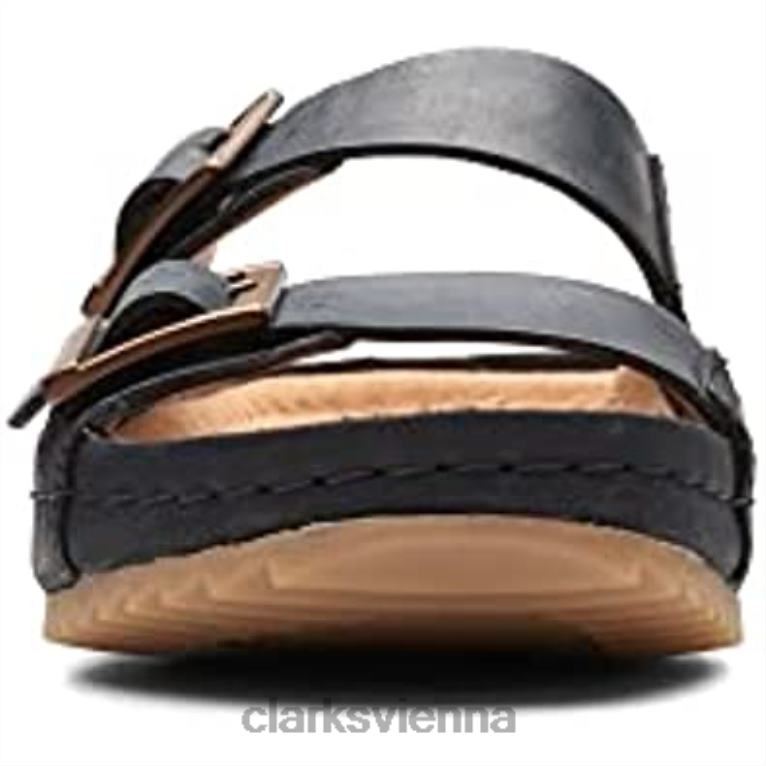 unisex Clarks Brookleigh Sun Ledersandalen schwarz von Clarks 80BRV446