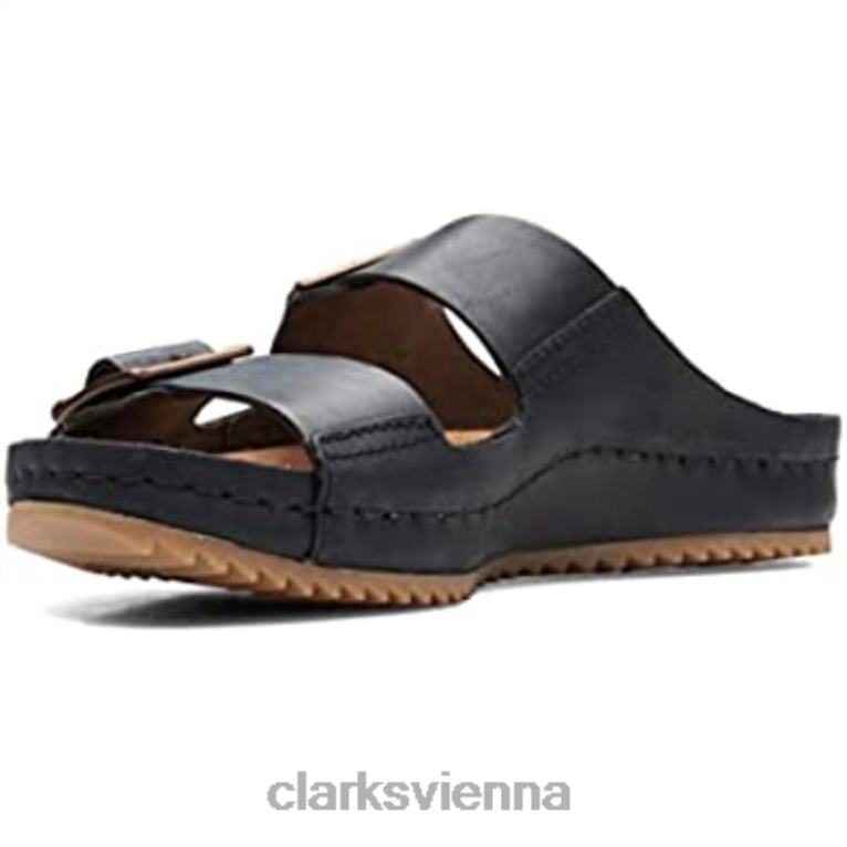 unisex Clarks Brookleigh Sun Ledersandalen schwarz von Clarks 80BRV446