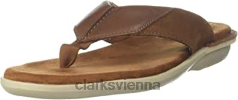 unisex Clarks Ellison Easy Ledersandalen hellbraun von Clarks 80BRV294