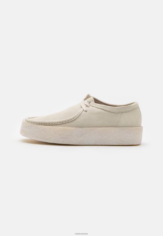 unisex Clarks Clarks Wallabee Cup lässige Schnürschuhe 80BRV7136 Weiß