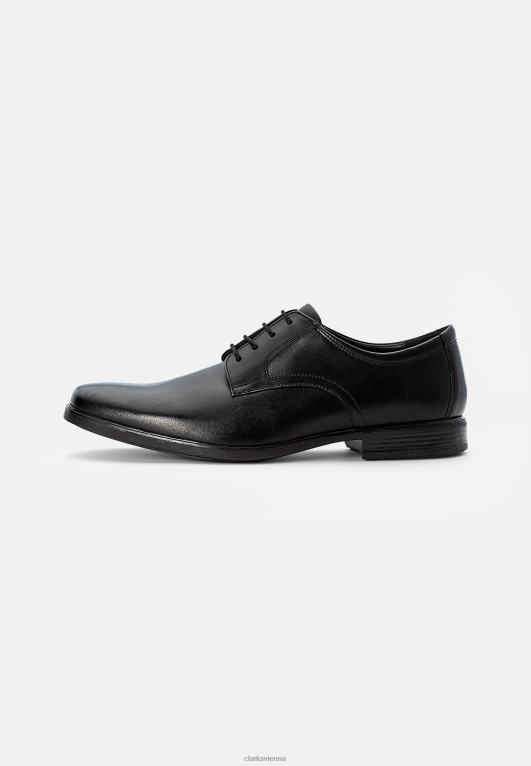 unisex Clarks Schwarze Clarks Howard Walk-Schnürschuhe 80BRV7139 Schwarz