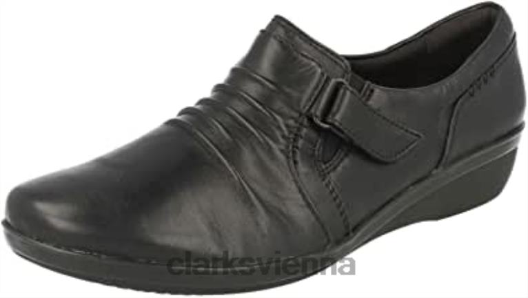 unisex Clarks Clarks Damen Everlay Coda schwarze Freizeitschuhe 80BRV1640