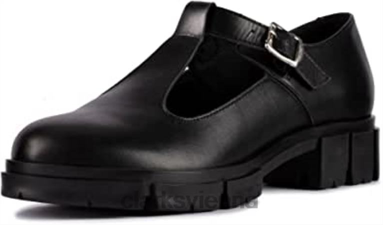 unisex Clarks Clarks Teala Bar Lederschuhe schwarz 80BRV51