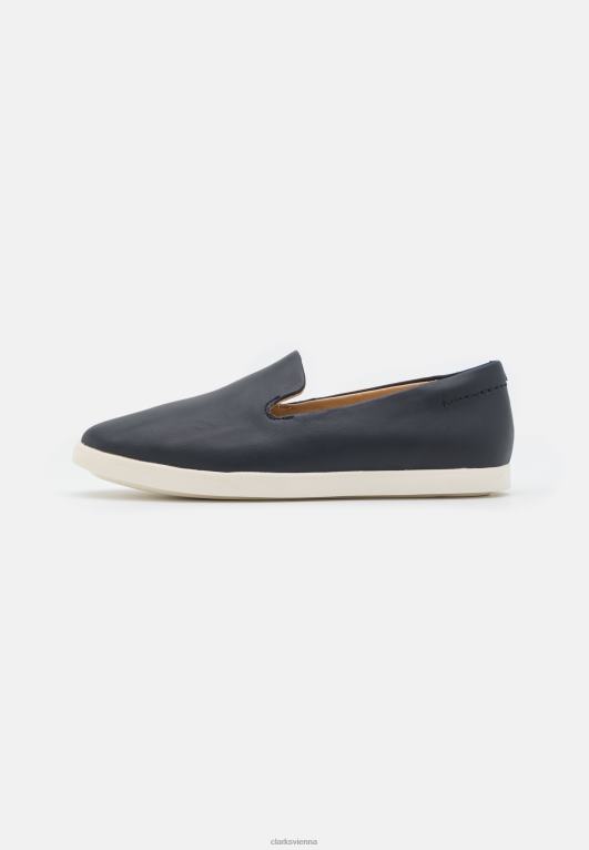 unisex Clarks Ace Lite Slip-Ons Clarks Navy 80BRV6917 Marine