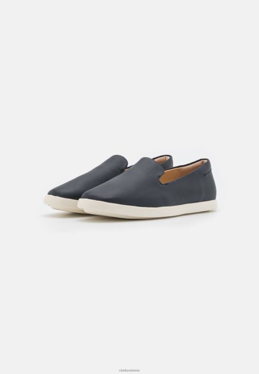 unisex Clarks Ace Lite Slip-Ons Clarks Navy 80BRV6917 Marine