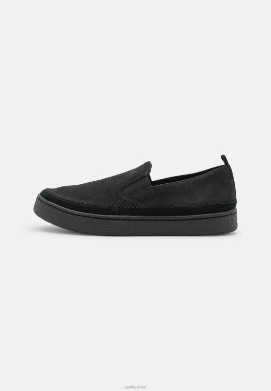 unisex Clarks Schwarze Clarks-Barleigh-Slipper 80BRV6936 Schwarz