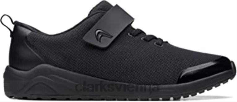 unisex Clarks Schwarze Aeon Pace Jugend-Textilsneaker von Clarks 80BRV2894