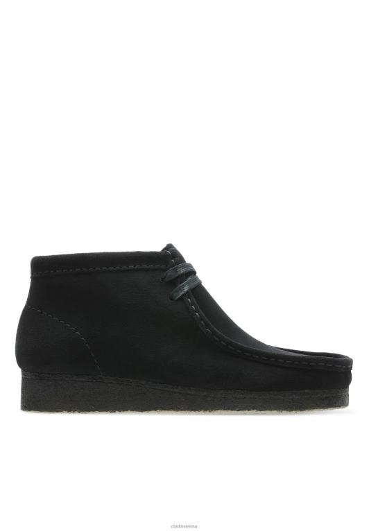 unisex Clarks schwarzes veloursleder clarks stiefeletten 80BRV7075 schwarzes veloursleder